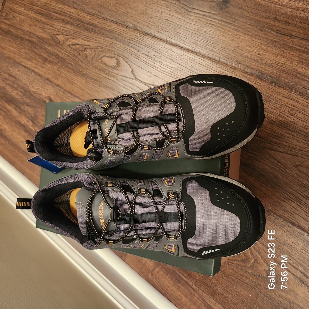 Gray and Black Athletic Shoes with Chunky Sole